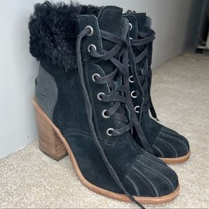 UGG Women's Jaxon Suede & Shearling Boots US8